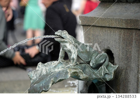 Storkespringvandet Famous stork fountain Copenhagen, Denmark 134288533