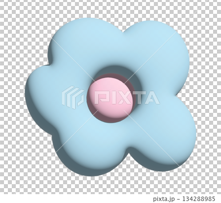 Illustration of pastel blue flower in 3D for model, inflated flower merchandise, plants, tree, nature, garden, floral print, decorations, cartoon, mascot, cute patch, brooch, print, sticker, pin, icon Illustration of pastel blue flower in 3D for model, inflated flower merchandise, plants, tree, nature, garden, floral print, decorations, cartoon, mascot, cute patch, brooch, print, sticker, pin, icon 134288985