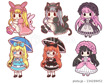 ロリィタの女の子まとめセット ロリィタの女の子まとめセット 134289452