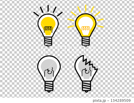 燈泡示意圖(亮著破損) 燈泡示意圖(亮著破損) 134289509