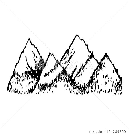 Mountains covered with coniferous trees Mountains covered with coniferous trees 134289860