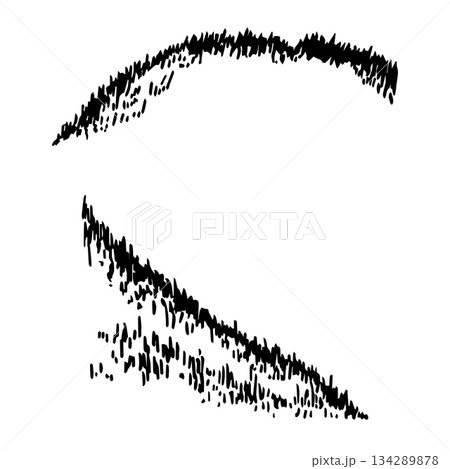 Vector images of terrain reliefs 134289878