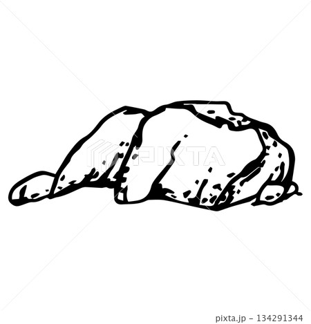 A stylized rock composition made of vector stones 134291344