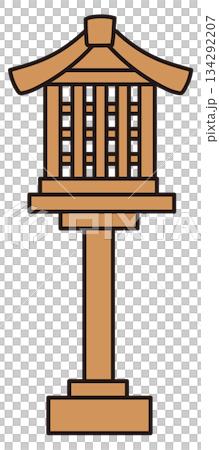 神道燈籠（燈籠）向量圖 | 神道教，日式風格，吉祥物 134292207