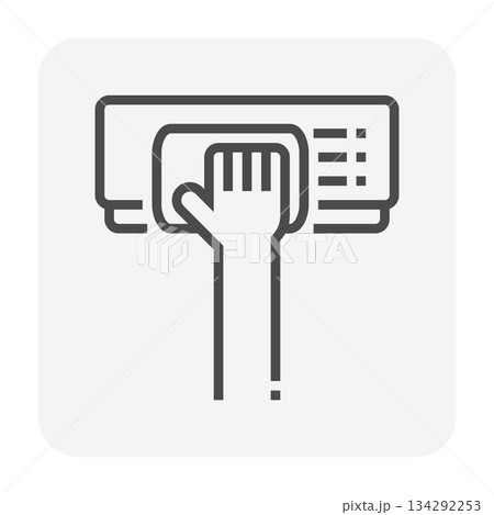 Air Conditioner Cleaning Icon 134292253