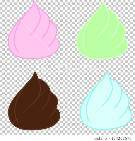 Colorful fresh cream simple 134292576