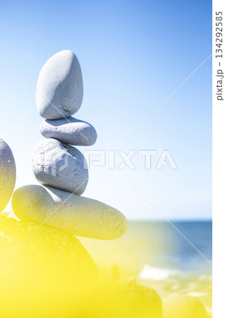 石のある風景　鳴り石の浜（琴浦町） 134292585