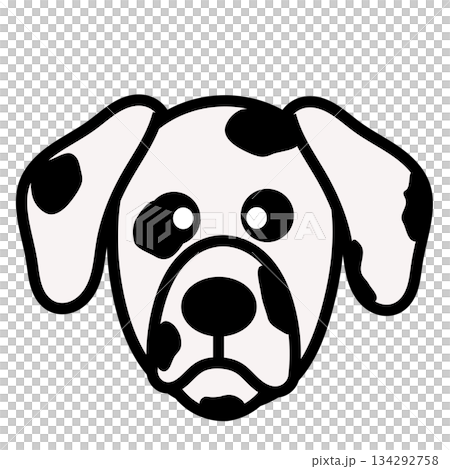 Dalmatian dog face illustration Dalmatian dog face illustration 134292758