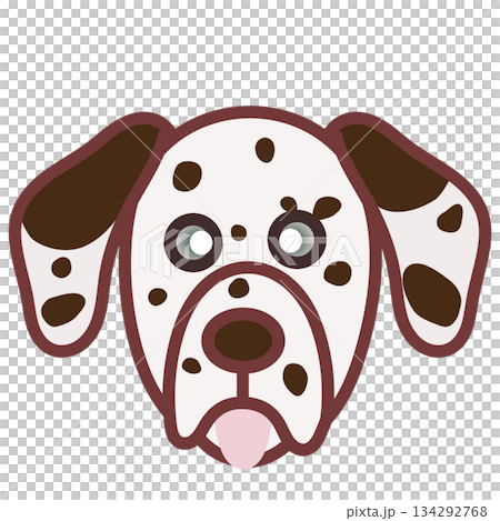 Dalmatian dog face illustration Dalmatian dog face illustration 134292768