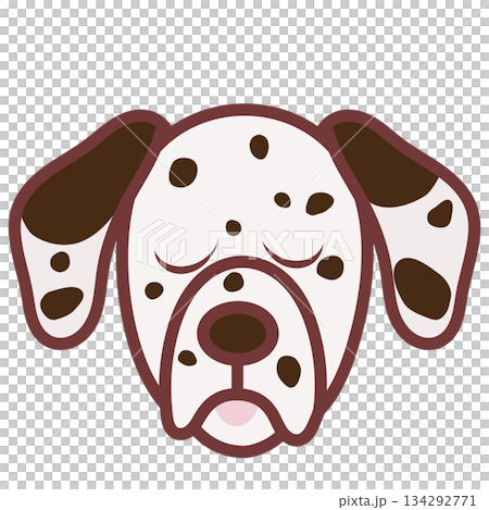 達爾馬提亞犬臉部插圖 達爾馬提亞犬臉部插圖 134292771