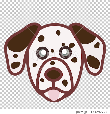 達爾馬提亞犬臉部插圖 134292775