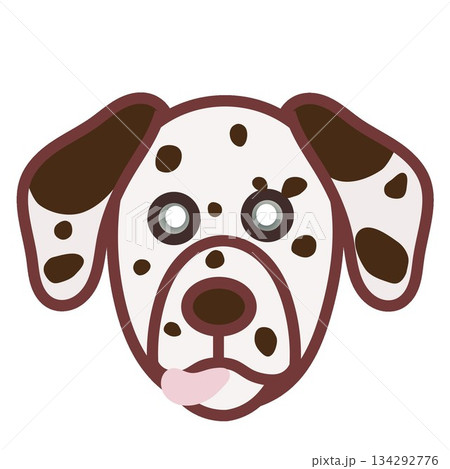 ダルメシアン犬の顔のイラスト ダルメシアン犬の顔のイラスト 134292776