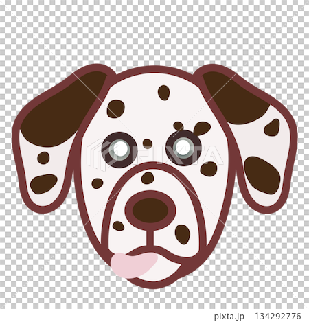 ダルメシアン犬の顔のイラスト ダルメシアン犬の顔のイラスト 134292776