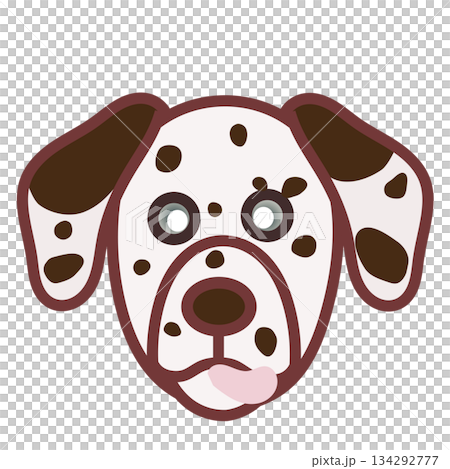 達爾馬提亞犬臉部插圖 達爾馬提亞犬臉部插圖 134292777