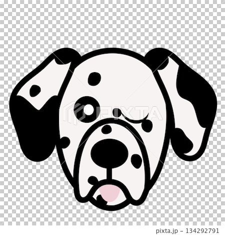 達爾馬提亞犬臉部插圖 134292791