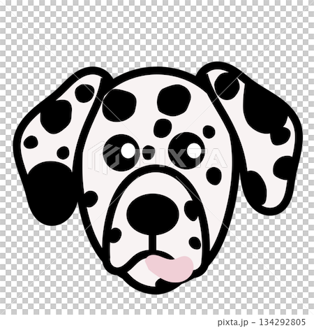 達爾馬提亞犬臉部插圖 134292805