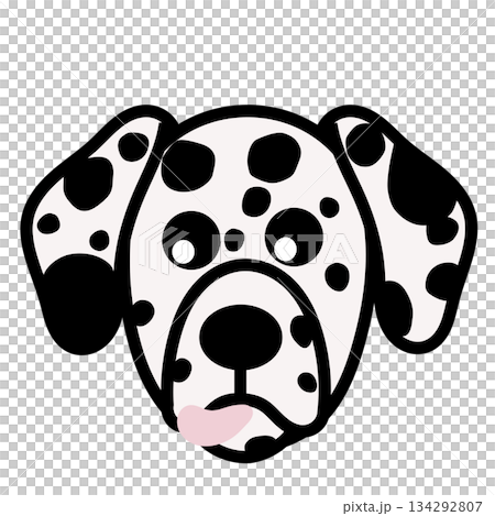 達爾馬提亞犬臉部插圖 134292807