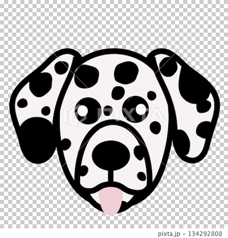 達爾馬提亞犬臉部插圖 達爾馬提亞犬臉部插圖 134292808