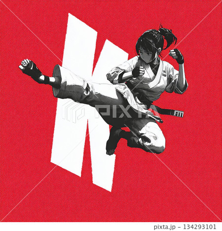 空手部の女子高生 134293101