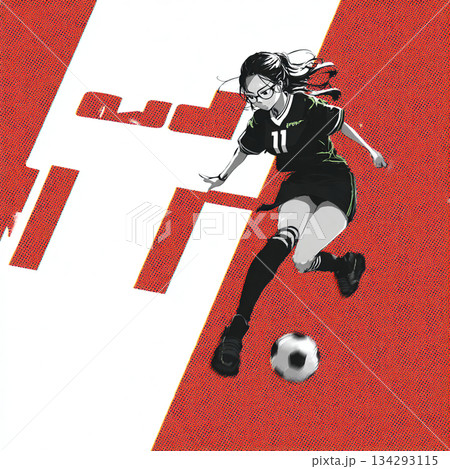 サッカー部の女子高生 134293115