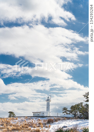 「青森県」雪景色の種差海岸　八戸市 134293264