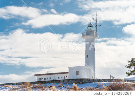 「青森県」雪景色の種差海岸　八戸市 134293267