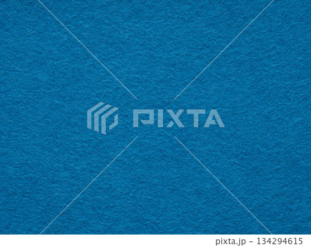 Blue matte felt fiber texture. Natural wool for text, lettering, patchworkor 3d art work. Full frame backdrop wallpaper. Matt retro velvet pattern or vintage background in high resolution. 134294615