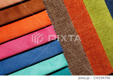 Tissue samples background in fantastic colours close-up. Tissue samples background in fantastic colours close-up. 134294706