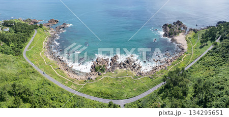 空撮「青森県」中須賀海岸・種差海岸 夏 空撮「青森県」中須賀海岸・種差海岸 夏 134295651