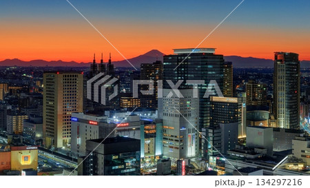 川崎市役所からの富士山 川崎市役所からの富士山 134297216