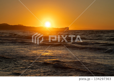 Sunset with Roda Cape, Acharavi, Greece Sunset with Roda Cape, Acharavi, Greece 134297363