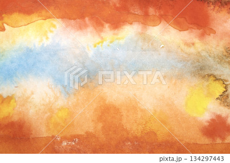 A Colourful Watercolour Paint Brush Stroke for Background A Colourful Watercolour Paint Brush Stroke for Background 134297443