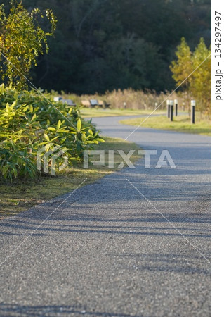 道路のある風景 134297497