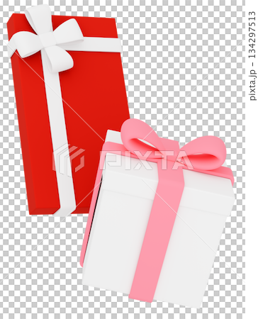 3Dイラスト_プレゼント_赤 3Dイラスト_プレゼント_赤 134297513