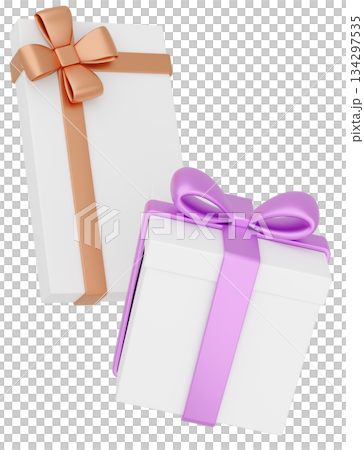 3Dイラスト_プレゼント_紫 3Dイラスト_プレゼント_紫 134297535