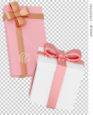 3Dイラスト_プレゼント_カラフル 3Dイラスト_プレゼント_カラフル 134297542