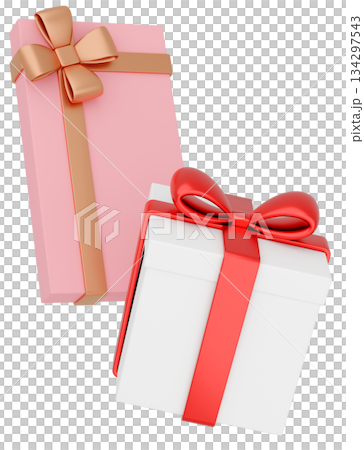 3Dイラスト_プレゼント_カラフル 3Dイラスト_プレゼント_カラフル 134297543