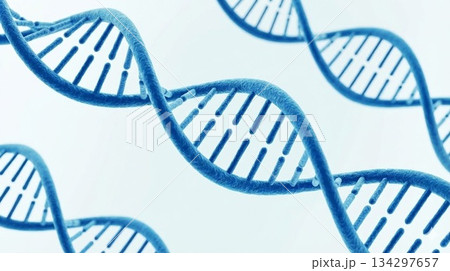 DNAの二重螺旋構造（科学と医療の抽象イメージ） 134297657