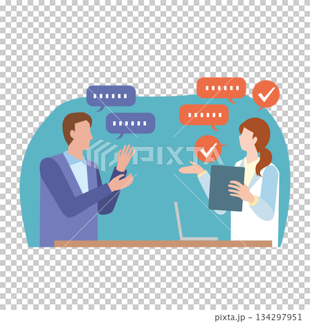 接受諮詢的男性 接受諮詢的男性 134297951