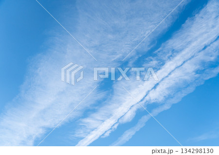 Clear blue sky with white cloud background Clear blue sky with white cloud background 134298130