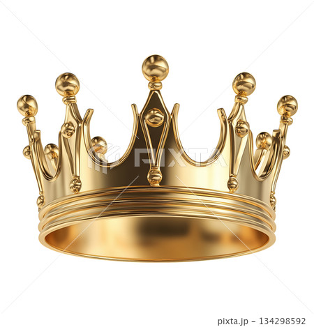Golden Crown With Ornate Design and Jewels for Decoration or Costume. 134298592