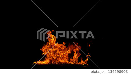 Fire blast isolated on black background. Detailed fire textures ideal for VFX, compositing, overlays, graphics, and cinematic effects. Fire blast isolated on black background. Detailed fire textures ideal for VFX, compositing, overlays, graphics, and cinematic effects. 134298908