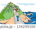 津波からの避難 134299100