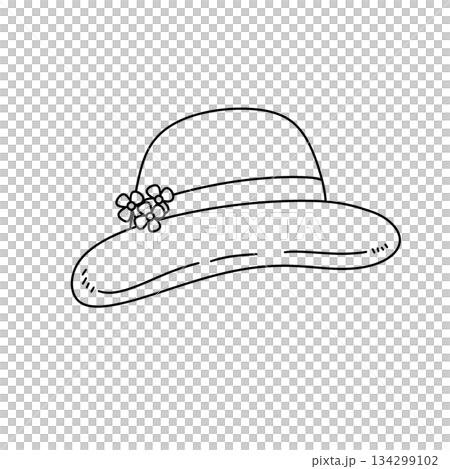 A hat with a flower on it 134299102