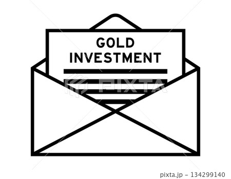 Envelope and letter sign with word gold investment as the headline 134299140