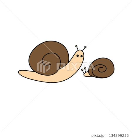 A cartoonish drawing of a large brown A cartoonish drawing of a large brown 134299236