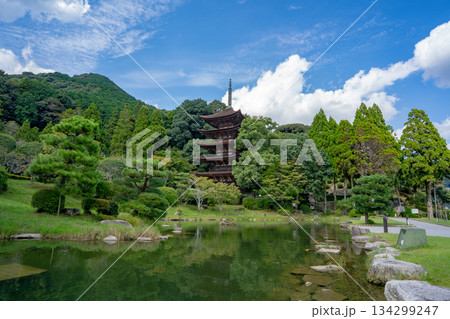 瑠璃光寺の五重塔の風景(山口市) 瑠璃光寺の五重塔の風景(山口市) 134299247