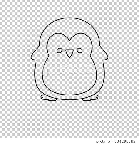 A penguin is standing on its two legs A penguin is standing on its two legs 134299395