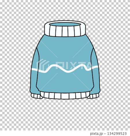 A blue sweater with white stripes 134299523