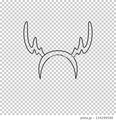 A white deer head with antlers 134299580